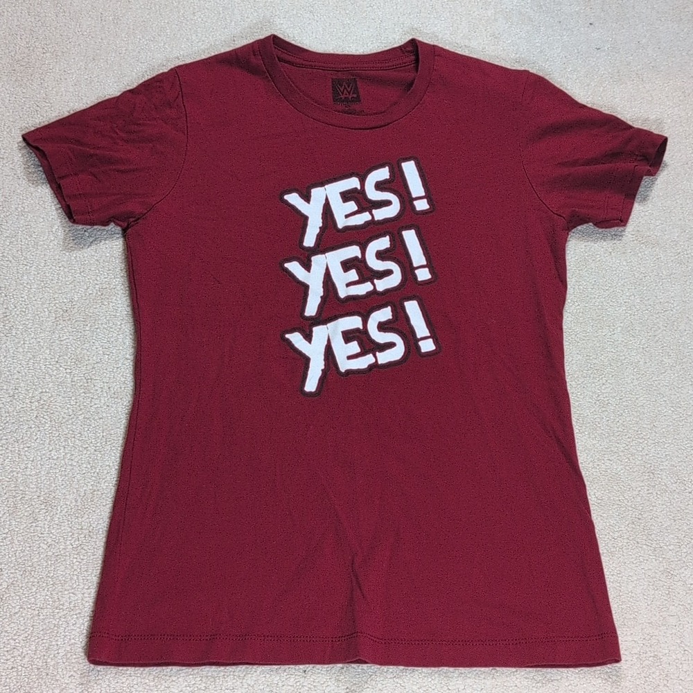 WWE Authentic Daniel Bryan Yes T Shirt Women's Size M Red